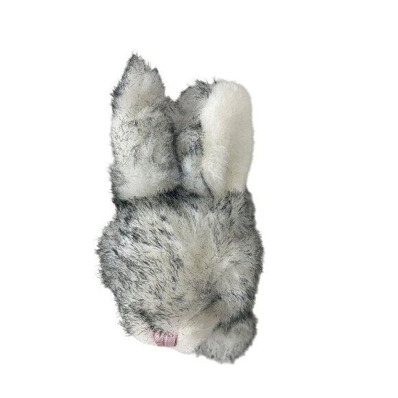 Dan Dee Plush Bunny Rabbit Soft Stuffed Animal White Gray Realistic Small - Picture 3 of 10